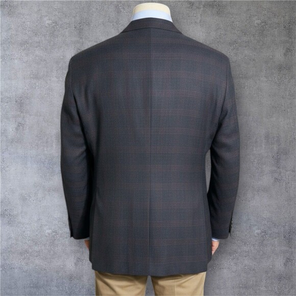 KENNETH COLE 52R Gray Wool Mens Blazer Sport Coat Two Button Jacket Unstuctured - Picture 3 of 15